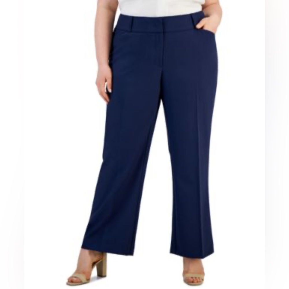 I.N.C. International Concepts blue mid rise Curvy Bootcut Pants size 28W